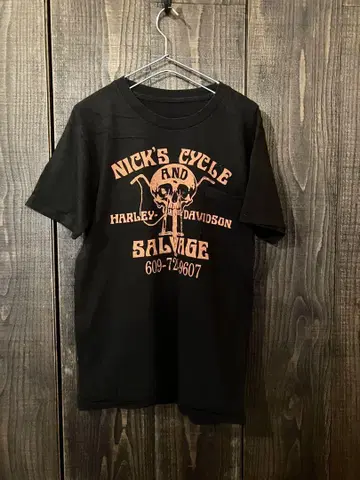 vintage Harley-Davidson 스컬 티셔츠
