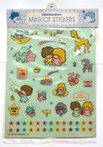 [ 쇼와 레트로 ] 산리오 리틀트윈스타 마스코트 스티커즈