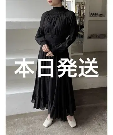 반액 정품 casafline 하이넥 턱 드레스
