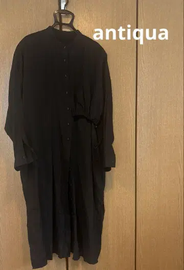 antiqua 블랙 롱 원피스 긴팔