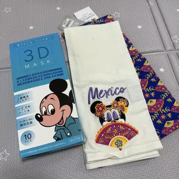 디즈니 스토어 미키 3D 마스크 입체 부직포 마스크 주방 타월 2세트