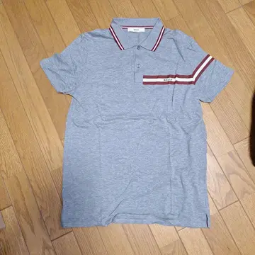 BALLY 그레이 스트라이프 피케 셔츠