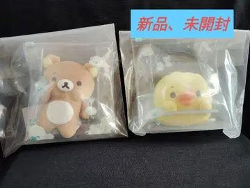 비 온 뒤 맑음 리락쿠마 파우치 포함 봉제인형 리락쿠마 키이로이토리 2점