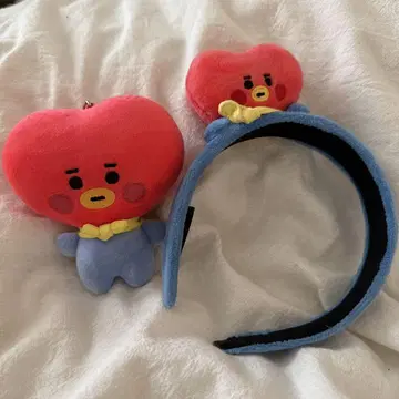 TATA 봉제 인형 키링 머리띠 세트
