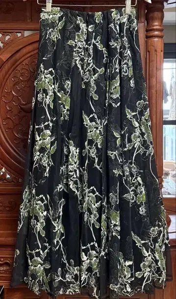 amerivintage WILD ROSE CANVAS ART SKIRT