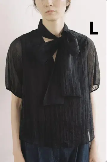 ZARA 자라 크링클 가공 오간자 블라우스