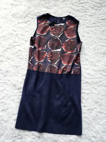 PS Paul Smith 빅 사이즈 장미 꽃무늬 민소매 원피스