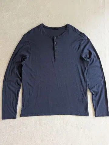 theory 띠어리 실크 코튼 헨리넥 티셔츠 size 42
