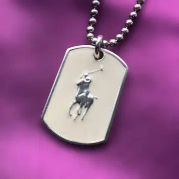 Ralph Lauren 로고 도그택 목걸이