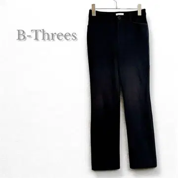 B-Threes 비쓰리 캐주얼 팬츠 스트레이트 블랙 가을/겨울