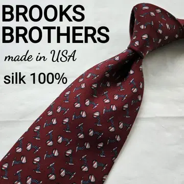 brooks brothers 실크 넥타이 버건디 빨간색
