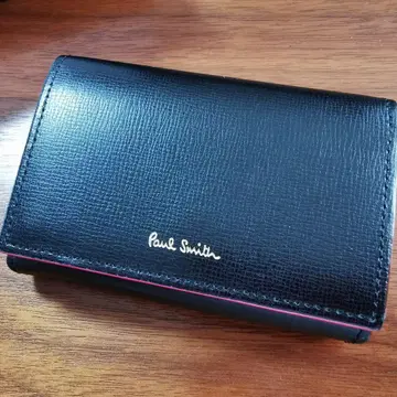 [미사용품] Paul Smith 반지갑 가죽 블랙