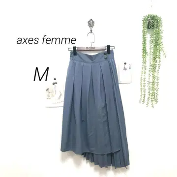 8608-1 엑시즈팜 axes femme 플리츠 절개 롱 스커트