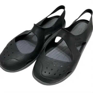 CROCS 샌들 스트랩 샌들 바이컬러 블랙 x 그레이 W7