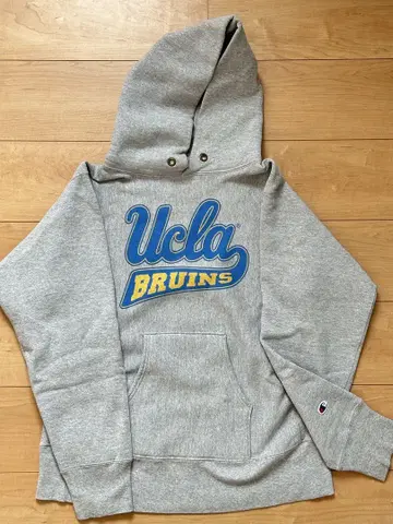 UCLA Bruins 그레이 후드티 Champion 리버스 위브
