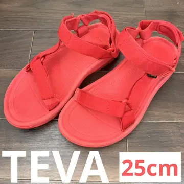 Teva 레드 스포츠 샌들 25cm 여성용