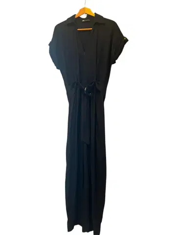 ZARA 네이비 배럴 레그 올인원 M