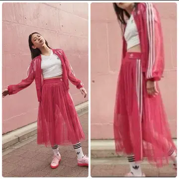 adidas 오리지널스 핑크 튤 스커트 S