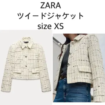 새상품 미사용 ZARA 텍스처 크롭 블레이저 XS