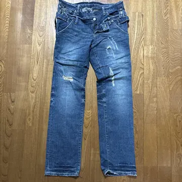 PPFM 데미지 가공 블루 데님 M 사이즈