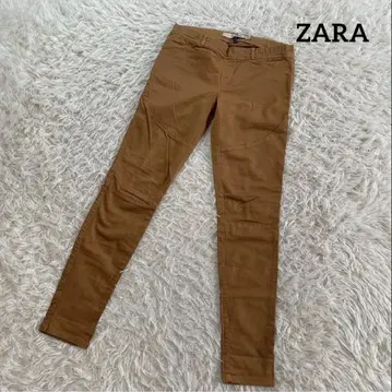 ZARA 컬러 데님 스키니 팬츠 슬림 로우라이즈 USA04 S 브라운