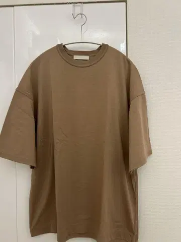 YOKE 브라운 오버 사이즈 T셔츠