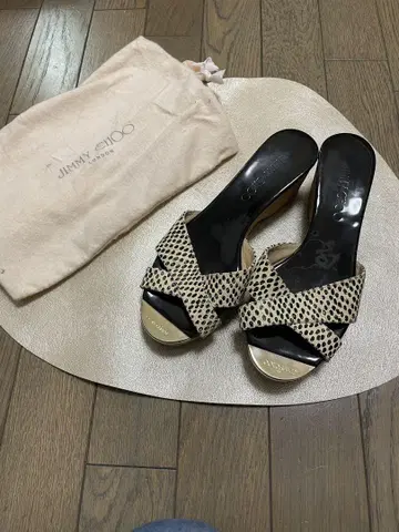 JIMMY CHOO 스네이크 프린트 샌들 36