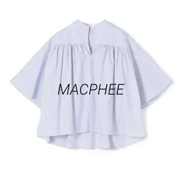 24SS MACPHEE 코튼 브로드 개더 블라우스
