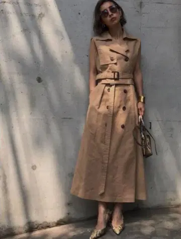 AMERI TRENCH LAYERED DRESS