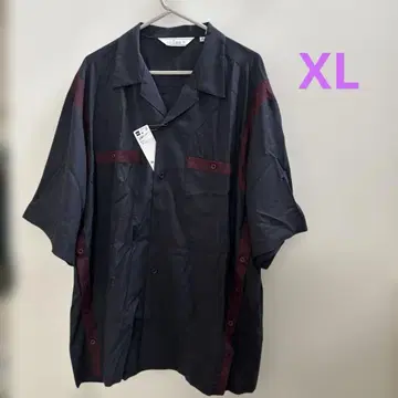 [ XL 사이즈 ] GU rokh 콜라보 오픈 카라 셔츠 네이비