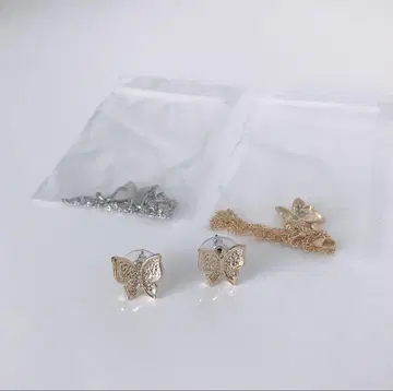 버터플라이 귀걸이 목걸이 그루데코 받침