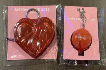 동방신기 하트형 파우치 벌룬 키링 세트