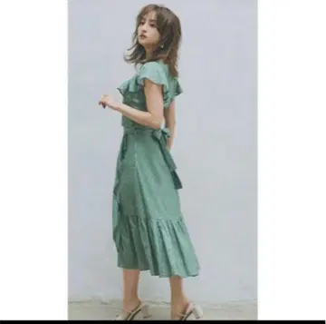 31sons de mode 그린 프릴 소매 셋업