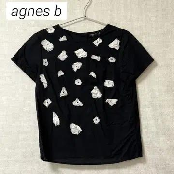 아네스베 agnes b 플라워 블라우스 블랙
