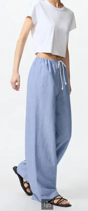 린넨 블렌드 이지 팬츠