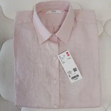 UNIQLO 프리미엄 린넨 셔츠 S 핑크