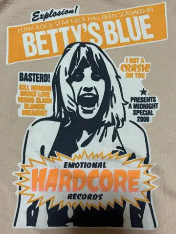 BETTY'S BLUE 빈티지 걸 백 프린트 T 하자있음 초특가