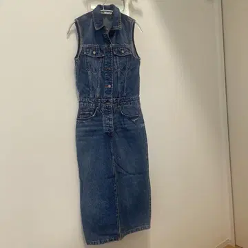 ZARA 슬리브리스 데님 원피스