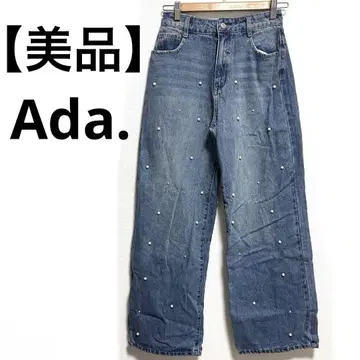 [새상품급] Ada.에이다 펄 데님 팬츠 면 100%