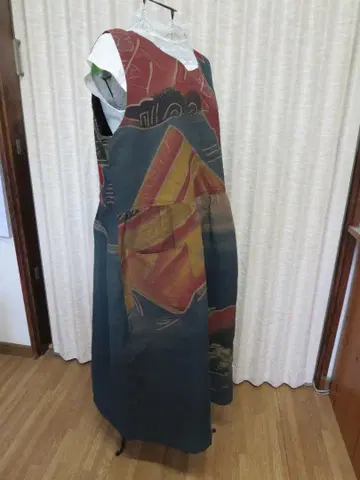 노보리하타 감물 염색 오버롤 스커트