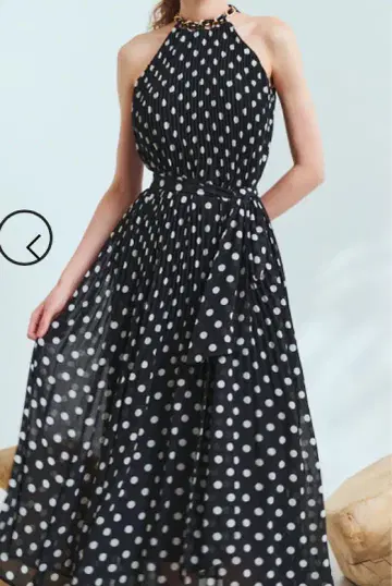 Estella K Agnes Pleated Long Dress