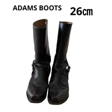 ADAMS BOOTS 블랙 가죽 엔지니어 부츠 26cm
