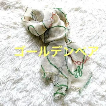 [ 새상품급 ] 골든 베어 체인 디자인 스톨 베이지