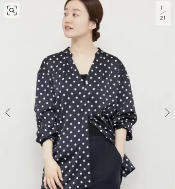 [IENA] 도트 프린트 셔츠