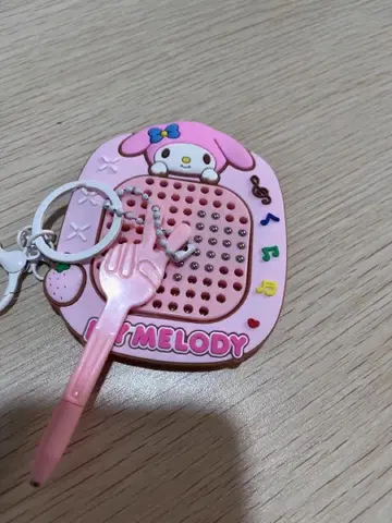 마이멜로디 키링 핑크