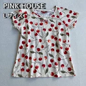 [ 레어 ] PINK HOUSE 티셔츠 체리 올 패턴 L 사이즈