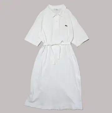 새상품급 라코스테 LACOSTE 폴로 원피스 벨트 로고 와펜