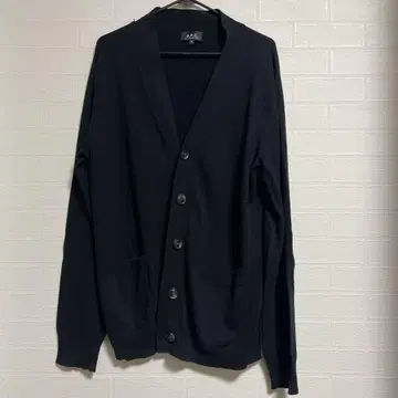 A.P.C. BLACK 울 혼방 남성용 가디건 M