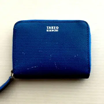 TAKEO KIKUCHI 파랑 지퍼 지갑