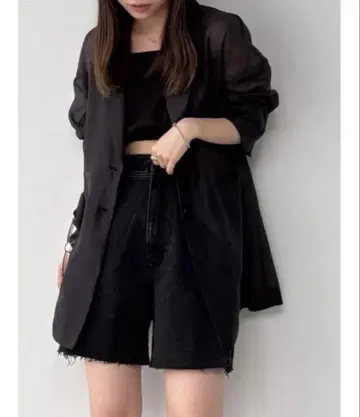 STYLEMIXER 시어 테일러 자켓 블랙 25SS